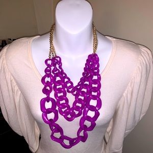 Multi Chain acetate necklace
